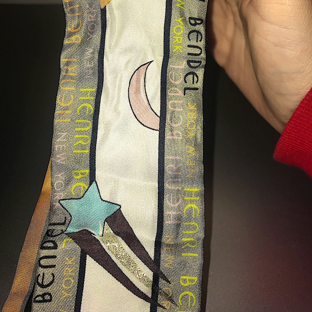 Henri Bendel Celestial Twilly Scarf 100% Silk - Picture 7 of 10